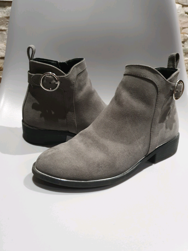new look grey boots